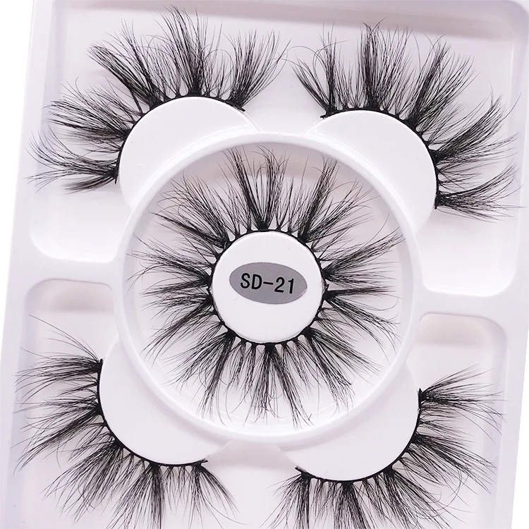 2023 New 3 pairs natural false eyelashes fake lashes long makeup 3d mink lashes eyelash extension mink eyelashes for beauty