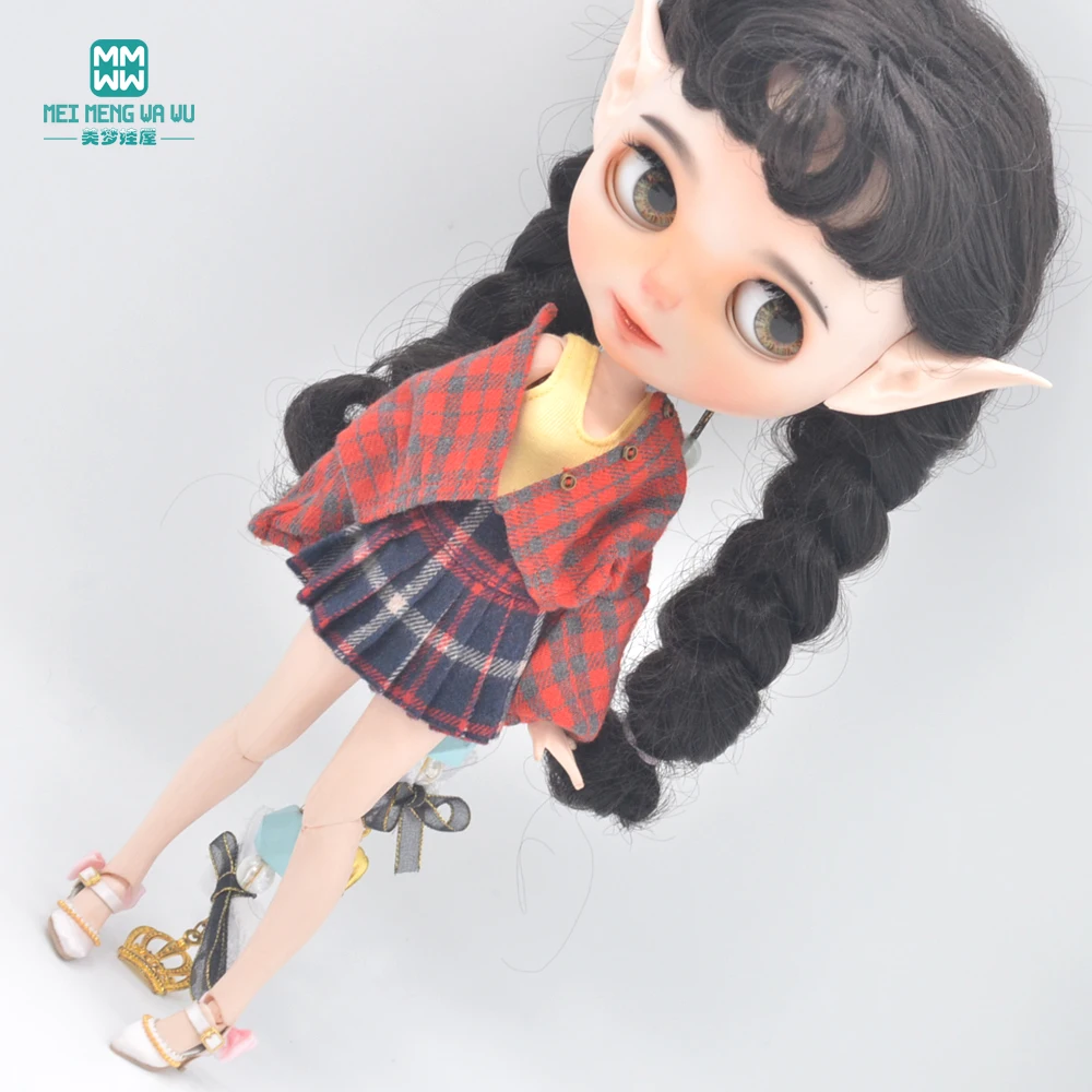 2021 New Blyth clothes Azone OB23 OB24 Toys doll accessories Woolen jacket, mini skirt Child's gift