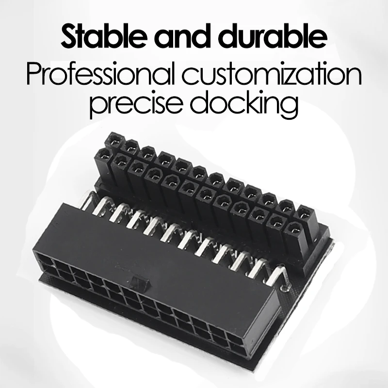 Uthai Computer Moederbord Atx Voeding 24P Turn 90 Graden Connector Steering Hoofd Diy Computer Component Accessoires Bedrading