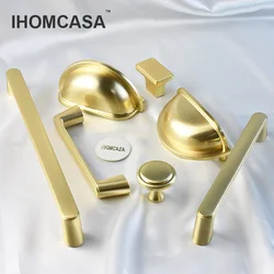 IHOMCASA Gold Kitchen Cabinet Storage Furniture Handles For Shoe Cupboard Closet Wardrobe Dresser Door Knob Drawer Pulls
