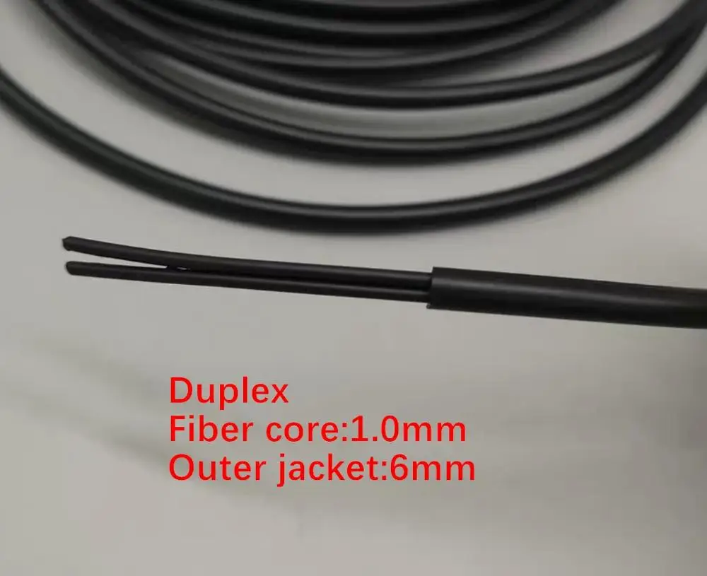 ألياف بصرية من البلاستيك POF ، ألياف بصرية 10 أمتار PMMA ، قلب ، قطر خارجي 6 ، نوع ياباني مستورد ، ألياف أساسية كبيرة ، بسيطة ، وصلة إلكترونية مزدوجة ، 10 متر