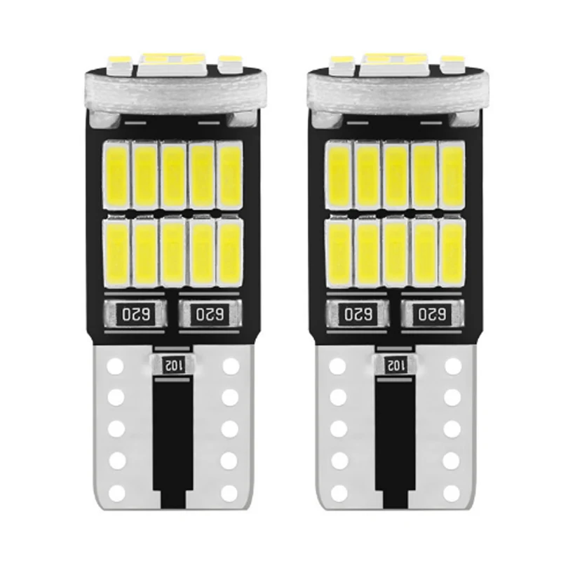 100pcs T10 W5W Car LED Reading Clearance Lights Auto License Plate Door Tail Lamp Bulb 26SMD 4014  DC12V