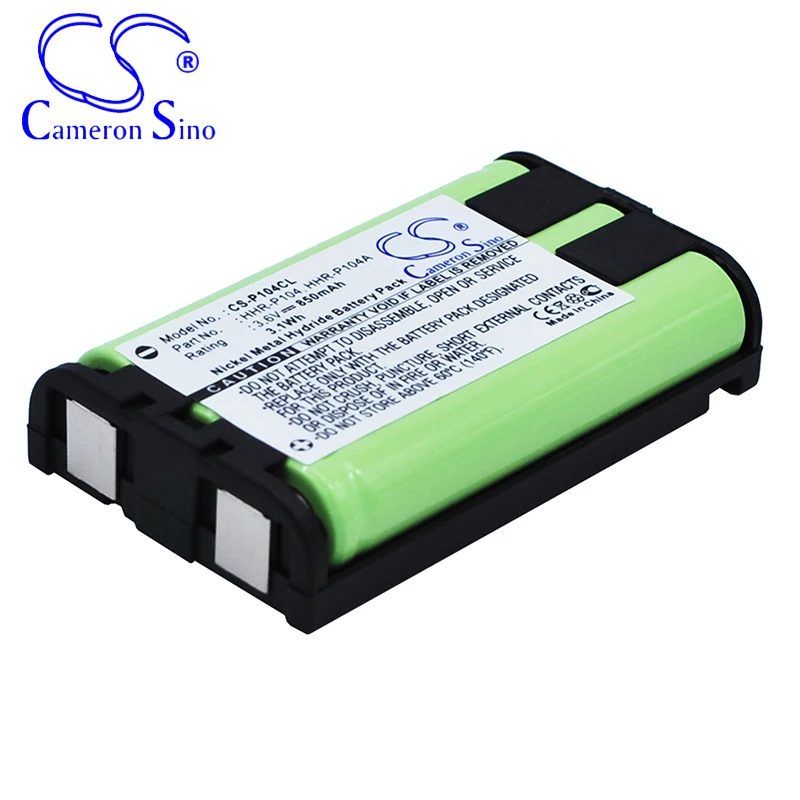 CameronSino Battery for Panasonic KX-FG5210 KX-TG5452M KX-TGA541W KX-TG2356BP fits GP GP85AAALH3BXZ Cordless phone Battery 3.60V