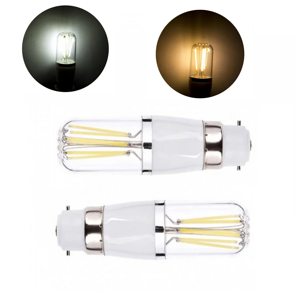 B22 Bayonet Dimmable LED Filament Light Bulb 3W 4W 6W COB LEDS Lamp 220v 240v DC 12V Replace 30W 40W 60W Halogen Lamp For Home