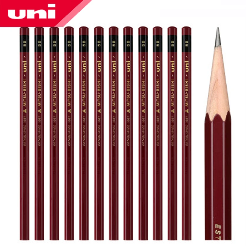 

12Pcs UNI hardness test special pencil 1887 log drawing sketch art pencil safety non-toxic a total of 17 specifications optional