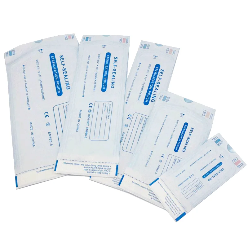 200pcs/Pack Dentista Self Sealing sterilization Pouch Dentistry Medical Grade Paper+CPP/PET Film Odontologia Dental 57*130mm