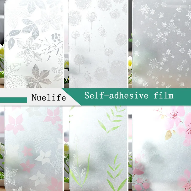 Nuelife Adhesive glass sticker window paper window film bathroom bathroom kitchen light translucent opaque shading matte film