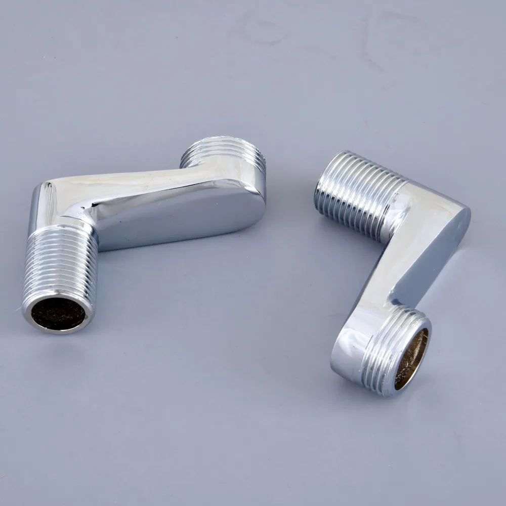 Polished Chrome Bathroom Accessories Shower Faucet Claw Foot Adjustable Adapter Curved Feet Wall Mounted Width Swing Arms Nba142