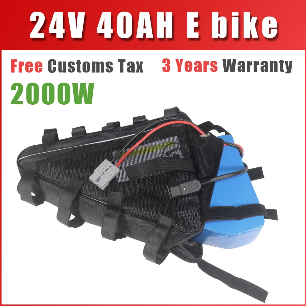 

Ebike Triangle Bag Battery 24V 40AH For 24V 500W 1000W 2000W Electric bicycle