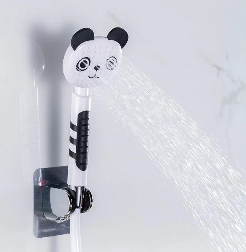 Cartoon Panda Shower Children Shower hand-held Shower Nozzle Set Toilet Booster Bathroom Booster Showerhead 2 Colors