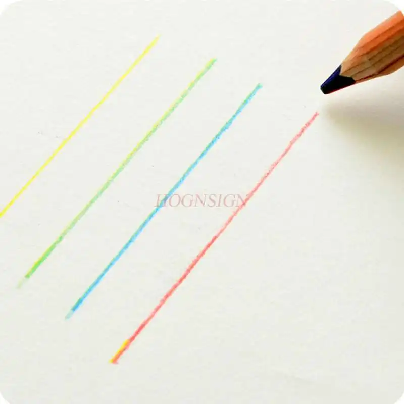 1pcs Graffiti four-color concentric color pencil rainbow melange sketch pencil student stationery