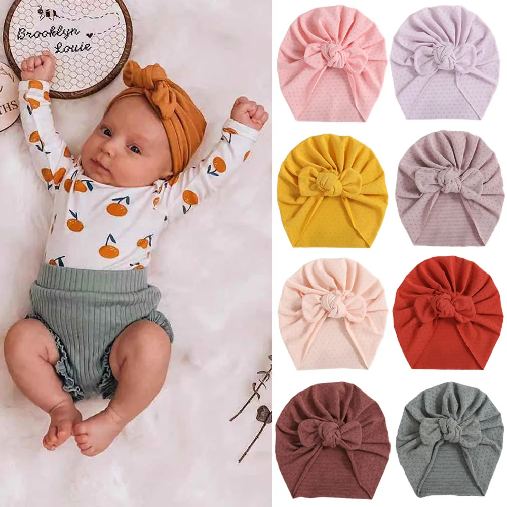 Śliczne Turban Baby Girl czapki noworodka maluch czapka dla niemowląt turbany dla niemowląt dziewczyna pałąk Bonnet Hat Beanie Cap akcesoria do włosów dla dzieci