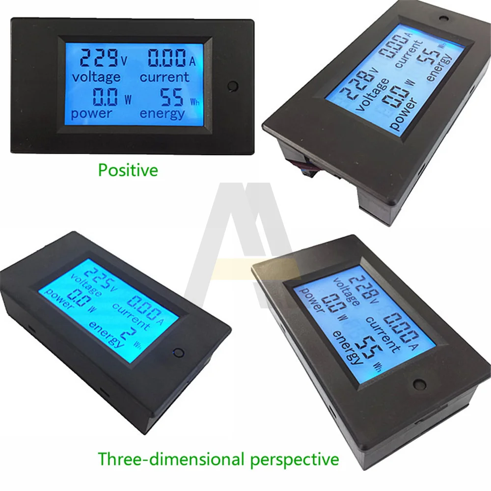 DC6.5~100V 0-50A LCD Digital Voltage Meter Power Energy Indicator Voltmeter AC 80-260V 20A Ammeter Wattmeter Current Volt Tester