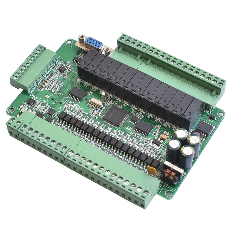 PLC fx3u-30mr industrial control board simple programmable controller type support RS232/RS485 communication add CAN/485/clock