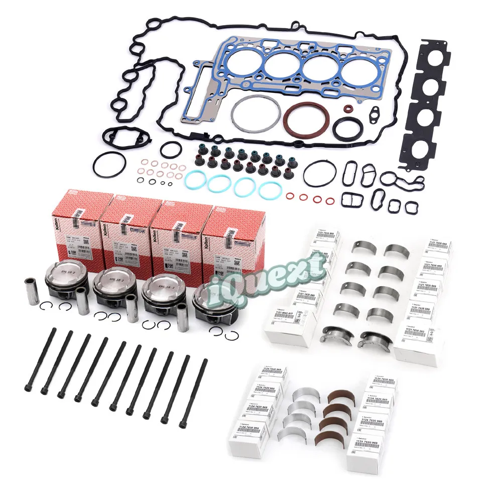 

Overhaul Rebuild Pistons Gasket Pistons Bearings Seals Kit 10.2 for BMW 330i F30 G30 Mini JCW B48 2.0T B46B20 10.2:1 Ratio