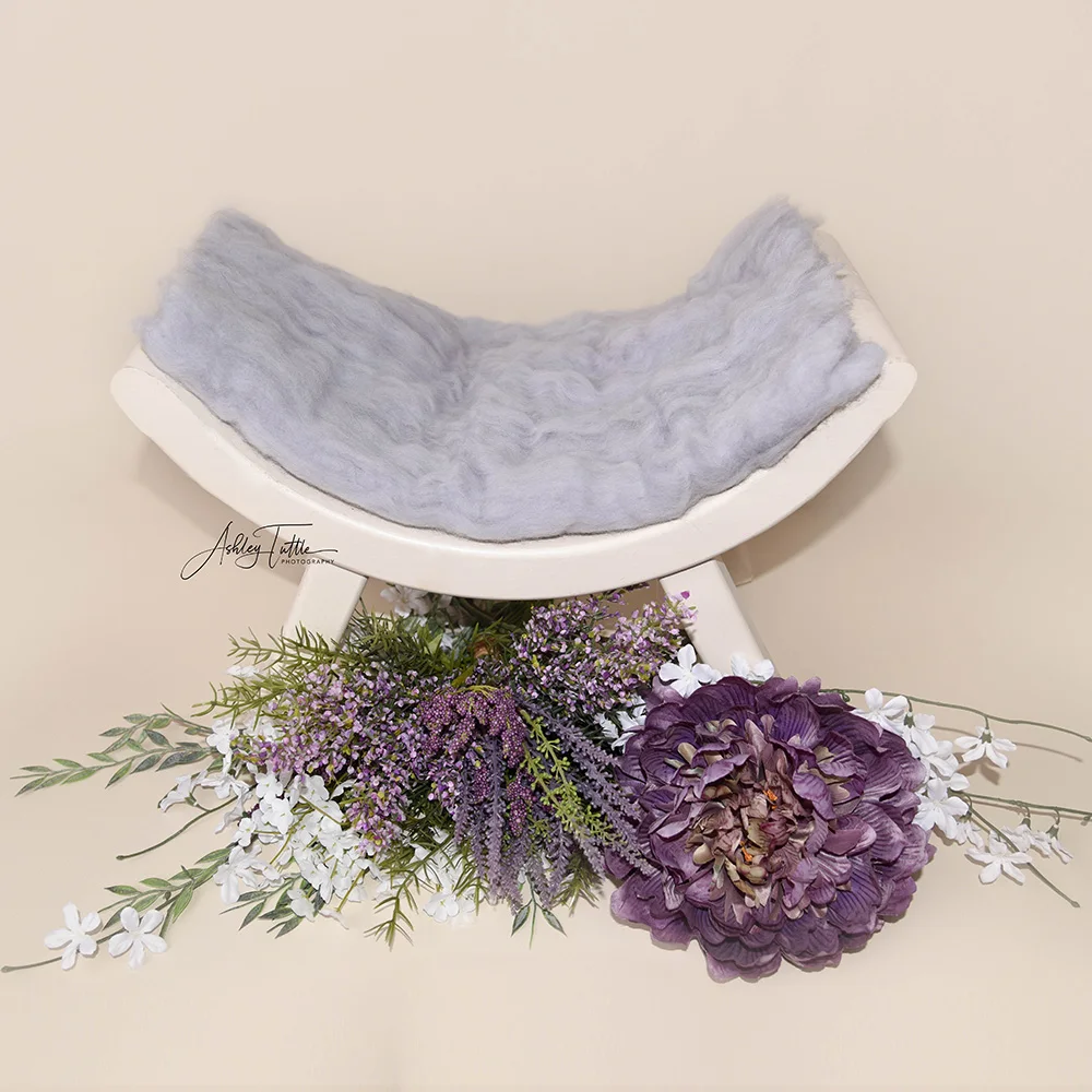 Don&Judy Newborn Photography Props Handmade Wool Soft Blanket Baby Basket Stuffer Filler Infant Photo Shoot Fotografia Accessory