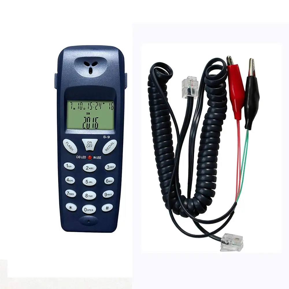 Corded Telephone, Phone Butt Test Tester Telecom Tool Network Cable Set Professional Test Device Check FOR Telephone Line Fault