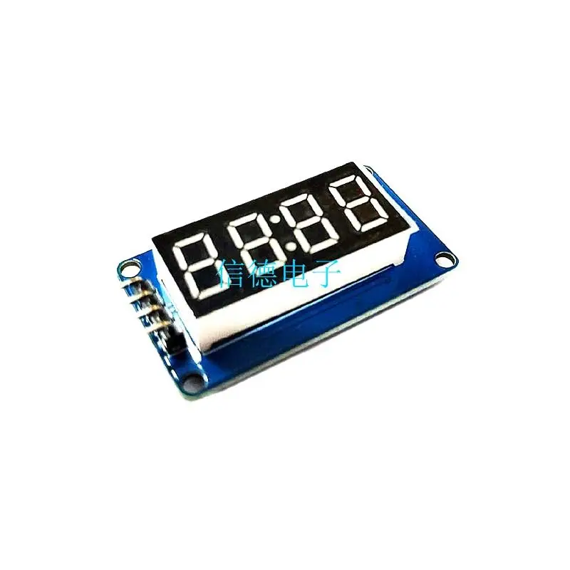 TM1637 4-digit Digital Tube Display Module LED Brightness Adjustable with Clock Dots Accessories Building Blocks