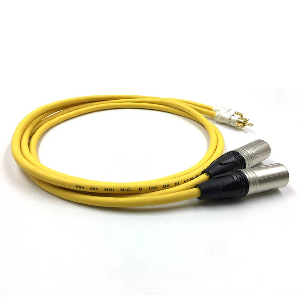 Kabel Audio Stereo Hifi Dual RCA Male ke XLR Male Cable 2 XLR ke 2 colokan RCA untuk koneksi Audio mikrofon Mixer Headphone