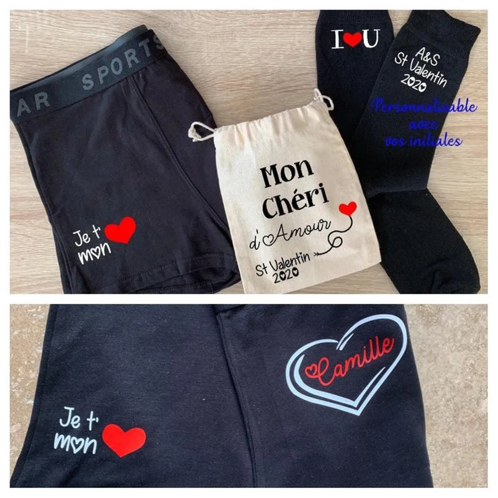 

Custom groom man boxer socks Valentine's day gifts, valentine saint gift, personalized wedding boyfriend Valentine's Holy gift