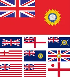 UK India Governor General Flag Choice of Sizes:21X14CM/2X3ft/3X5ft/45X30CM/30X20CM or customized British Raj Red Ensign Banner