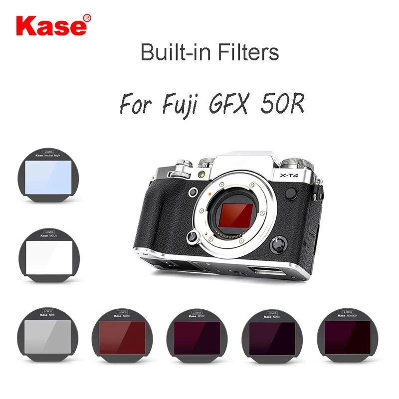 

Kase MCUV / Neutral Density / Neutral Night Light Pollution Built-in Filter For Fuji GFX 50R 50S II GFX100 camera