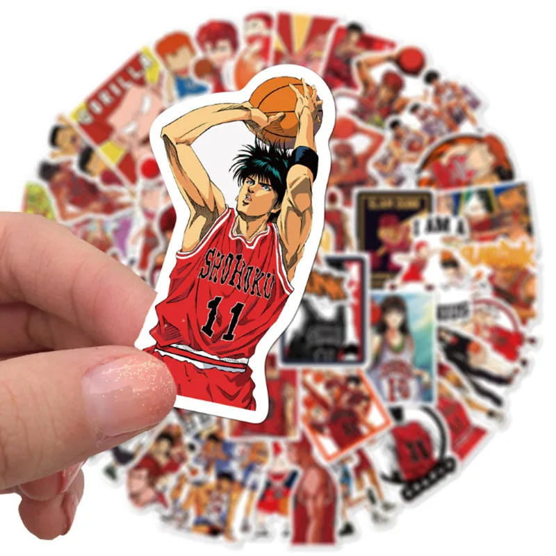 10/30/50pcs Slam Dunk Anime Sticker Classic Manga Cool Sticker Bike Mobile Laptop Kids Toys Diy Car Guitar Fridge Decal Sticker