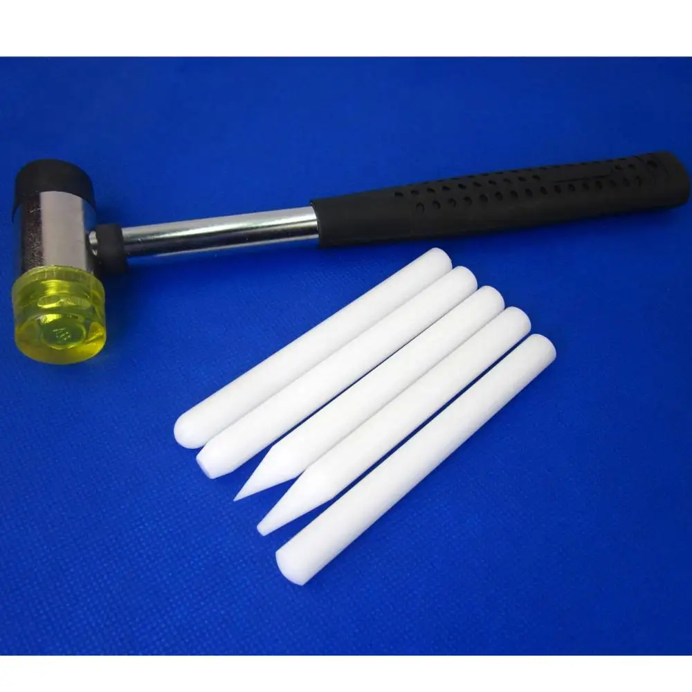 PDR King Tools car Dent Removal Auto Repair Tool  25mm rubber hammer White Nylon Tap Pen 5 pcs tapper down pen tools