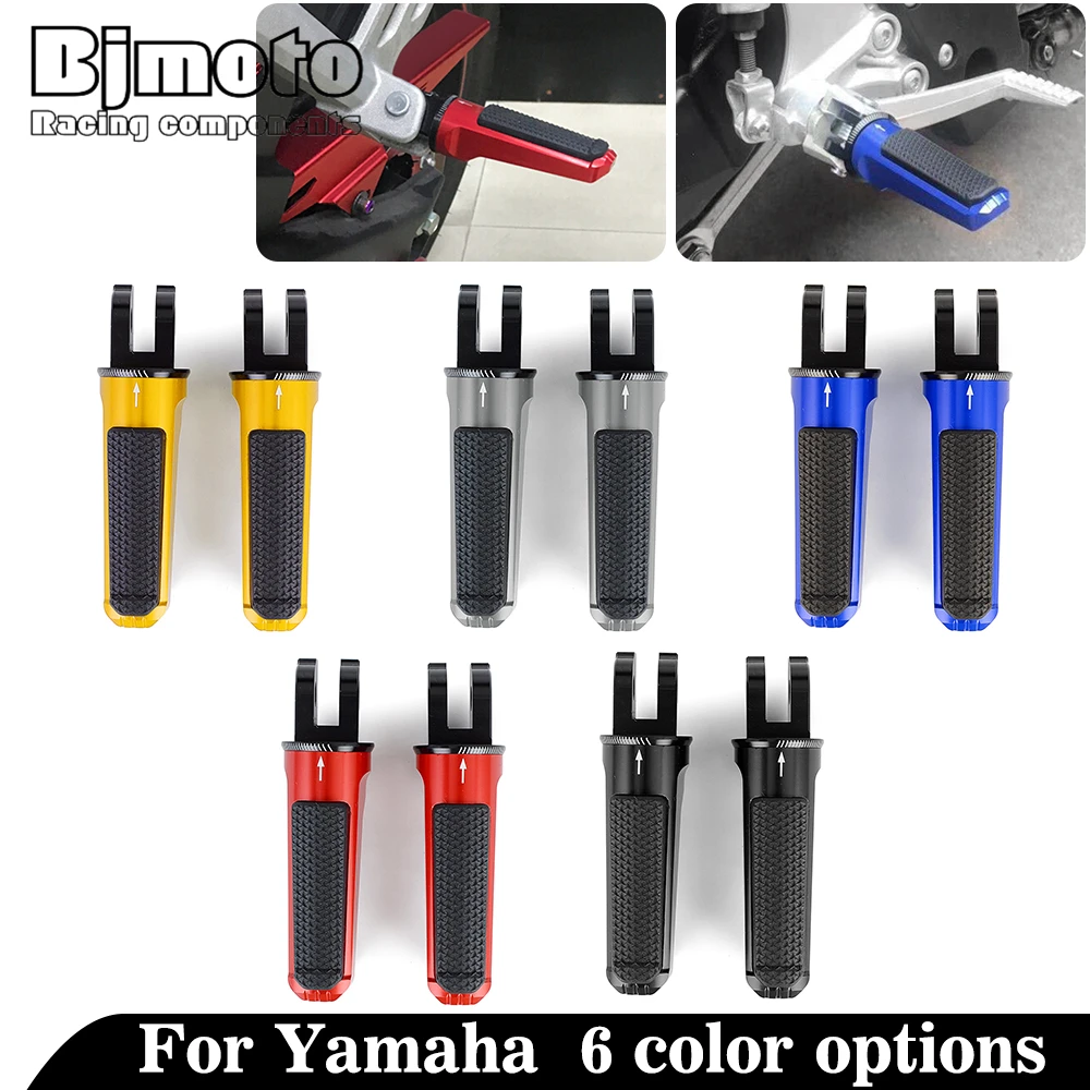 

Подставка для ног BJMOTO для YAMAHA YZF-R1 2002-2021 YZF-R1M 2017-2021 YZF-R6 2003-2020, передние подножки для мотоцикла, педаль велосипеда