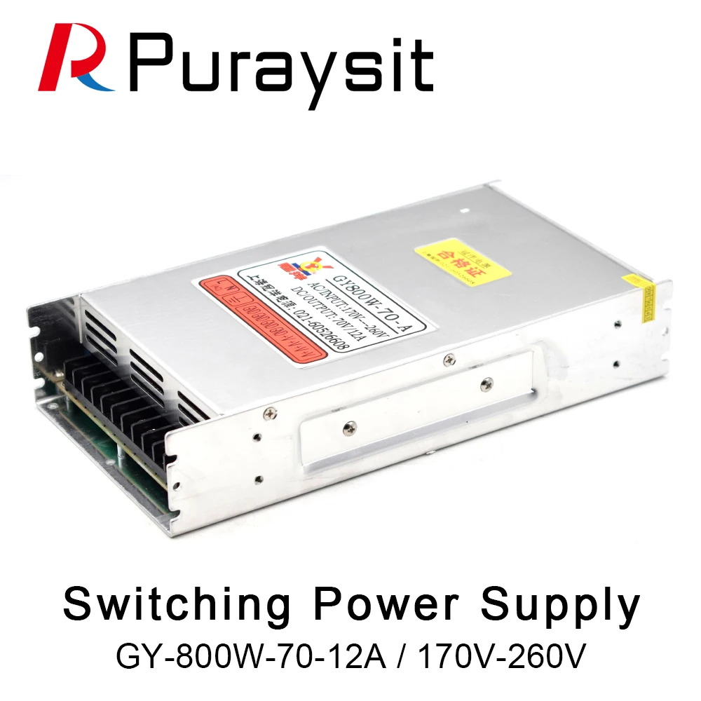 

Puraysit CNC Router 70V 800W 12A Switch Power Supply Transformer for CNC Engraving Machine GY800W-70-A