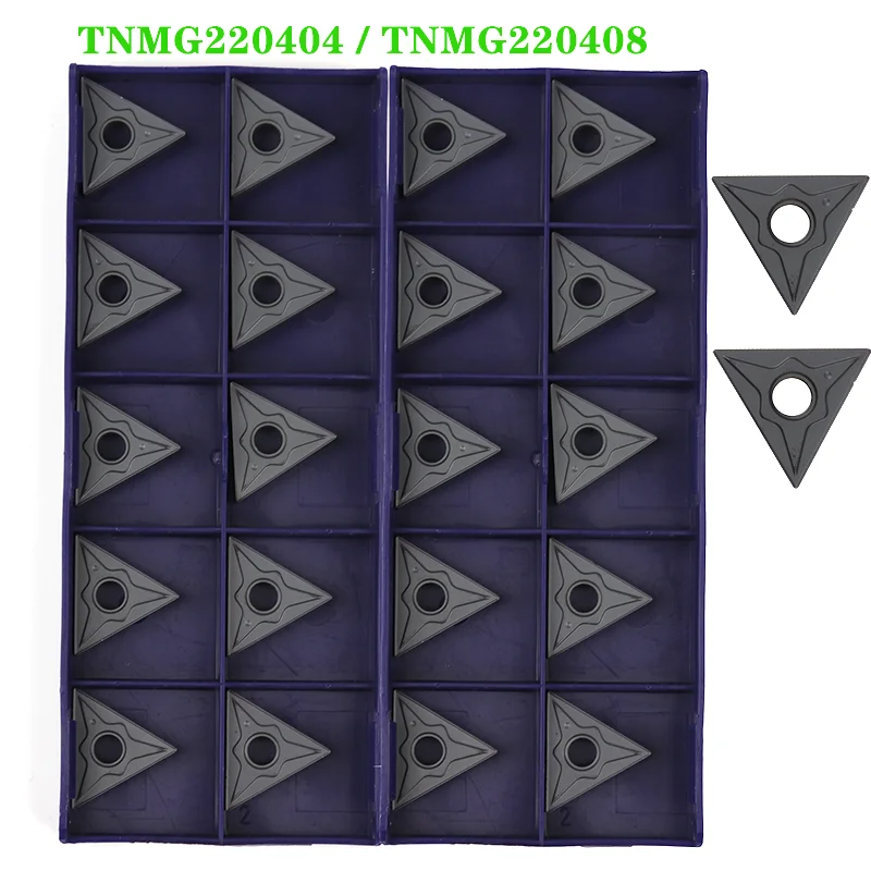 10pcs TNMG220404 TNMG220408 NN LT10 Carbide Turning Inserts CNC Lathe Metal Cutting Tools TNMG 220408 Blade Machine Cutter Tool