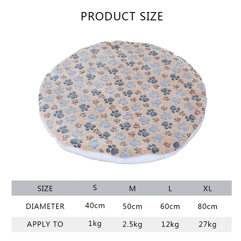 Cotton Washable Round Pet Bed 6
