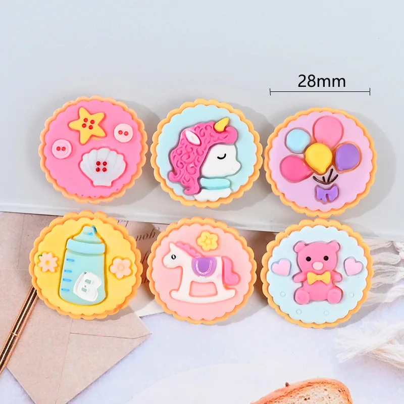 12/24Pcs Resin Sweet Cake Charms Flatback Jelly Cartoon Cookies Jewelry Findings For Earrings Keychain Diy Headware Accessories