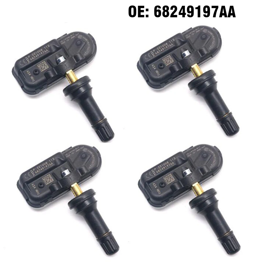 

4PCS Car TPMS Tire Pressure Monitoring Sensor 68249197AA 434MHZ for Dodge Ram 2013-2020 For Jeep Cherokee For Ram 1500