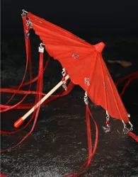 1/6 1/4 1/3 Scale BJD Doll Ancient Costume Accessories Red Ribbon Oil Paper Umbrella Model For BJD/SD Girl or Boy Uncle A0777