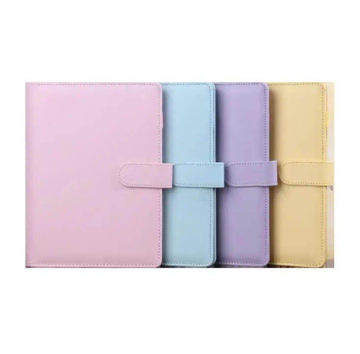 

A6 New Vintage Notebook Binder Colorful Leather Notepad Cover Folder Stationery Supplies Simple Christmas Gift For Kids SN3751