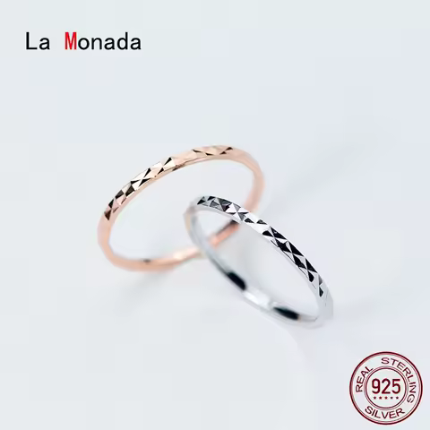 La Monada Size4-19 Beautiful Women Ring 925 Silver Minimalist Rings For Women 925 Silver Fine Jewerly Rings Woman On Finger