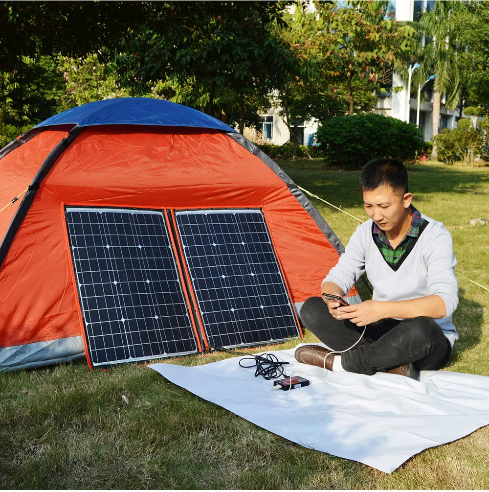 Dokio 100W (50Wx2Stk) Flexibles Faltbares Mono-Solarpanel für Reisen & Boot & Wohnmobil Hochwertiges Tragbares Solarpanel China – Detail 15