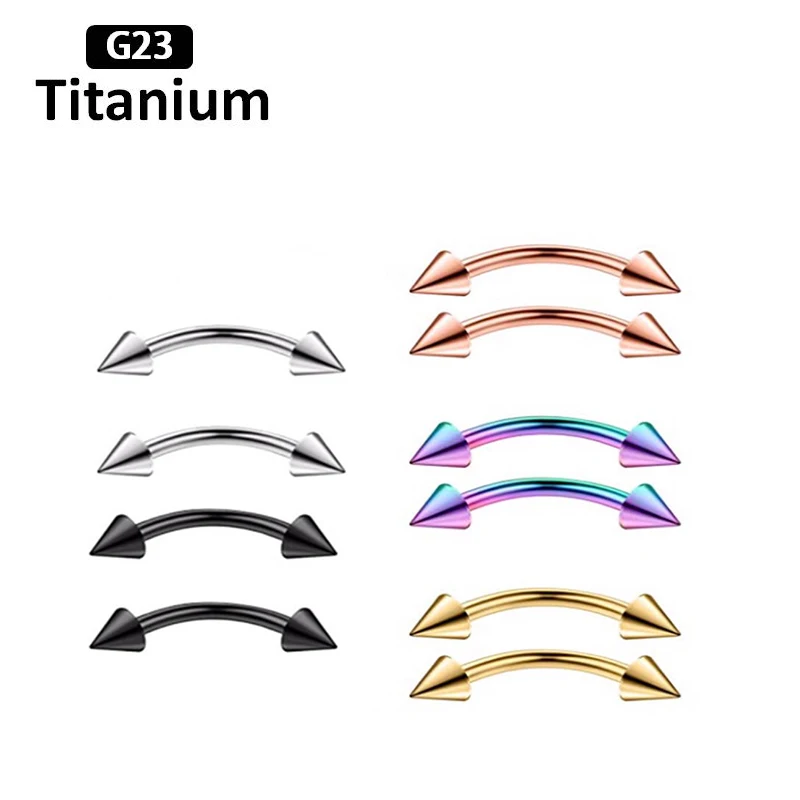 

G23 Titanium Piercing Ear Nail Nose Nail Woman/men Anti-allergic Classic Tapered Banana Eyebrow Earrings Lip Labret Body Jewelry