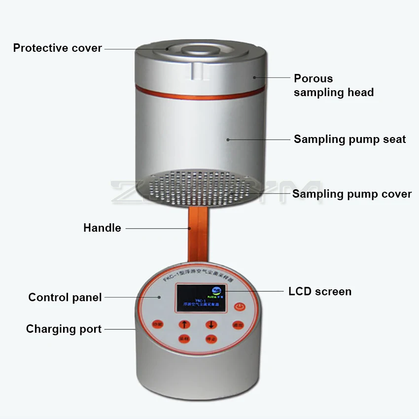 FKC-1 Type Microbial Plankton Sampler Plankton Air Dust Bacteria Sampler Biological Air Sampler Adjustable Sampling Period 220V