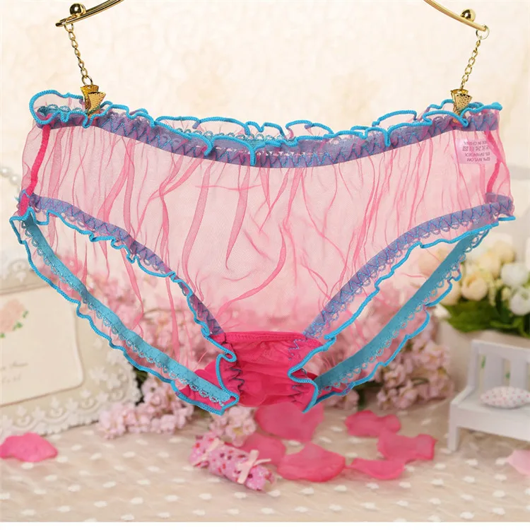 Women's mesh sexy panties women's sexy transparent glass yarn temptation underwear maternity underwear  intimate clothes