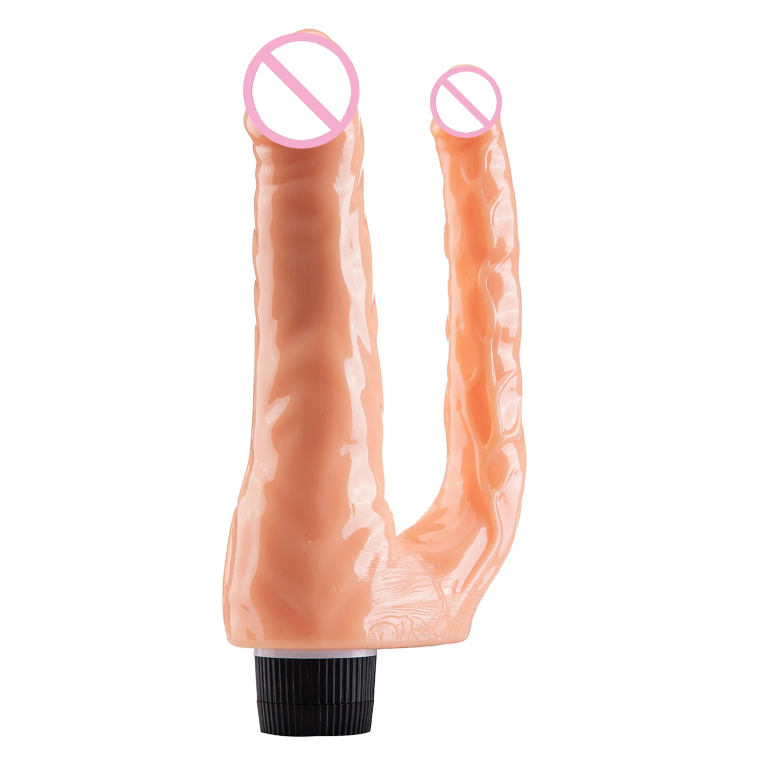 Vibrating Double Dildos Double Penetration Vagina and Anus Soft Phallus Erotic Huge Dick Double Headed Penis Sex Toys for Women