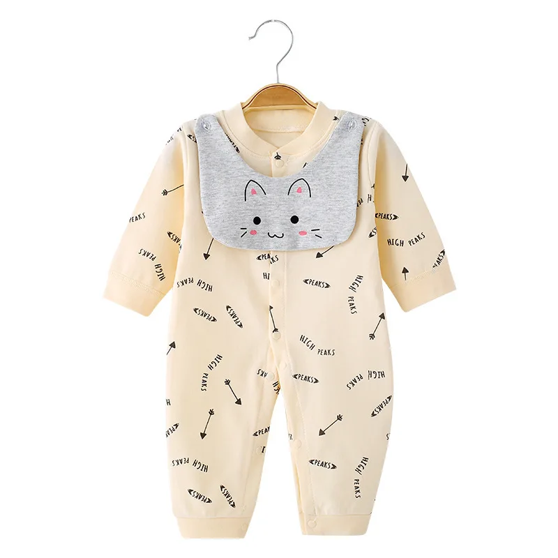 Baby Jungen Kleidung Mädchen Overalls Frühling Neugeborenen baumwolle Warmen Romper Brief streifen Kostüm Baby Infant Junge Kleidung