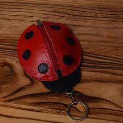 Lovely Women New Coin Bag Silicone Storage Cartoon Ladybug Mini Key Pouch Coin Bag Change Wallet Purse Hasp Key Holder Wallets