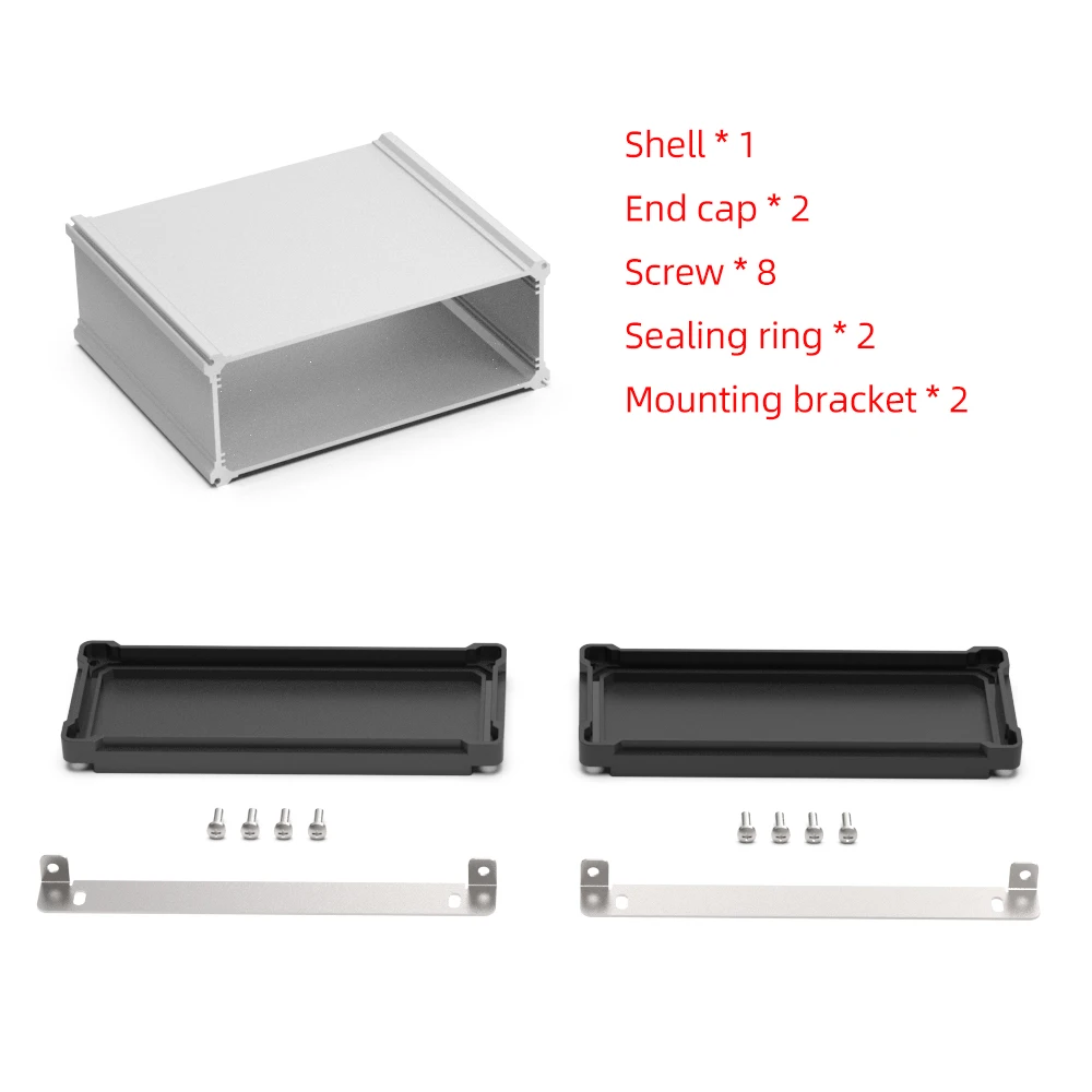 Electronic Instrument Enclosures For Aluminium Alloy Waterproof Junction Box Wall Mount Dustproof Project Shell M11 180*70MM