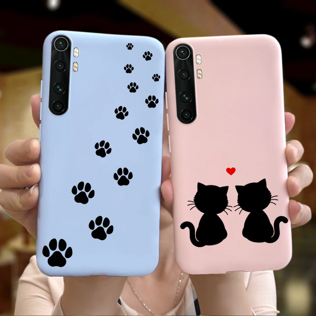かわいい漫画ケースシャオ mi 注 10 Lite プロケース mi Note10 プロシリコーンソフトキャンディーカラーカバーバンパーシャオ mi Note10Lite 10