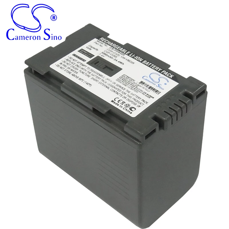 CameronSino Battery for HITACHI DZ-MV200A DZ-MV200E DZ-MV208E DZ-MV230A DZ-MV230E fits Panasonic CGP-D28S camera battery 3300mAh