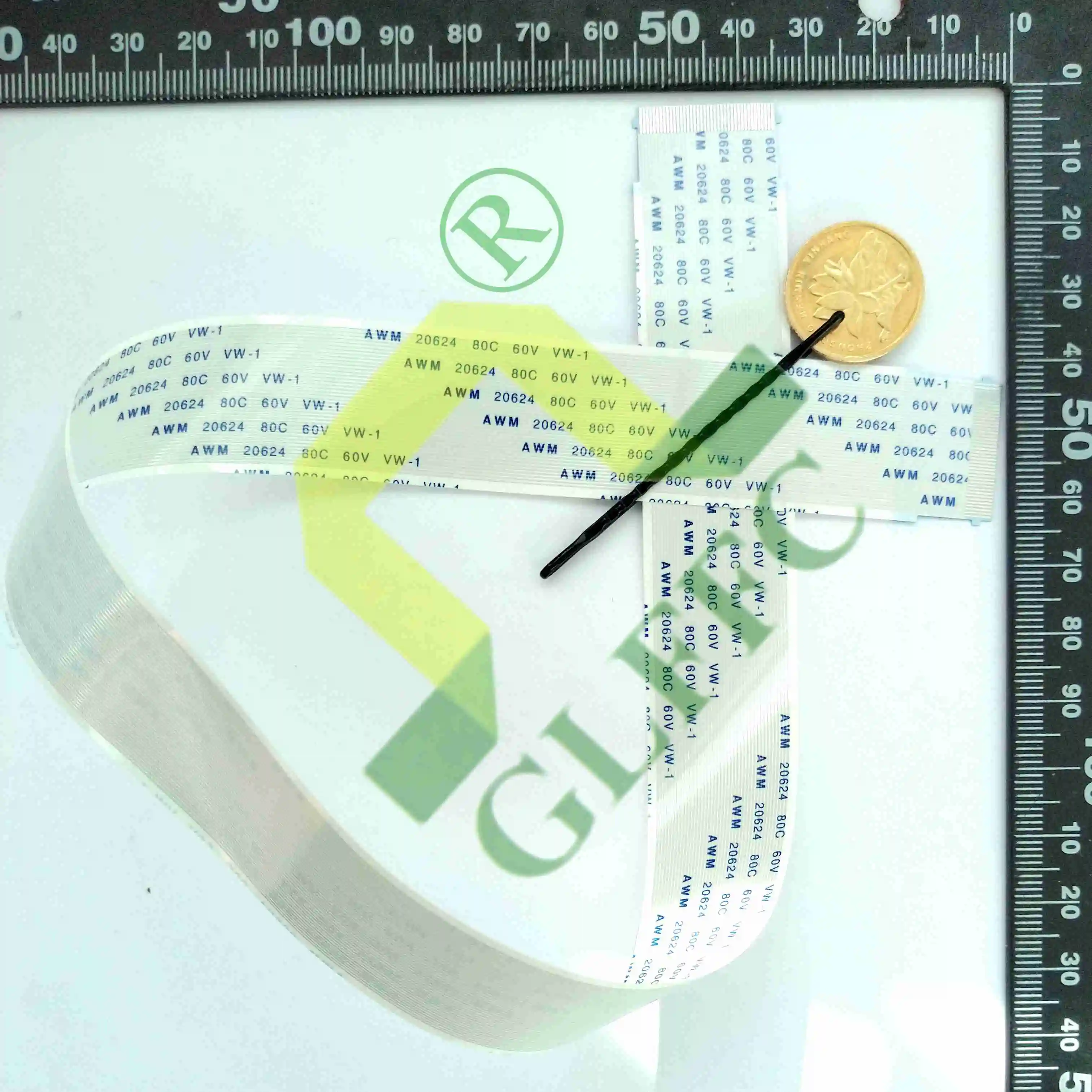 شحن مجاني 40pin 0.5 الملعب 400 مللي متر A-نوع مرنة سلك مسطح FFC awm 20624 ROHS ل TTL