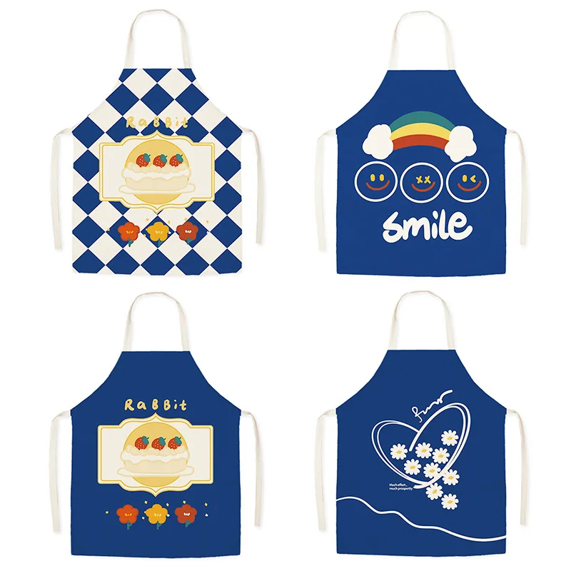 Cartoon Cure Blue Apron Aprons for Women Cooking Accessories Apron for Men Cafe Baking Accessories Gadgets for Women Chef Apron