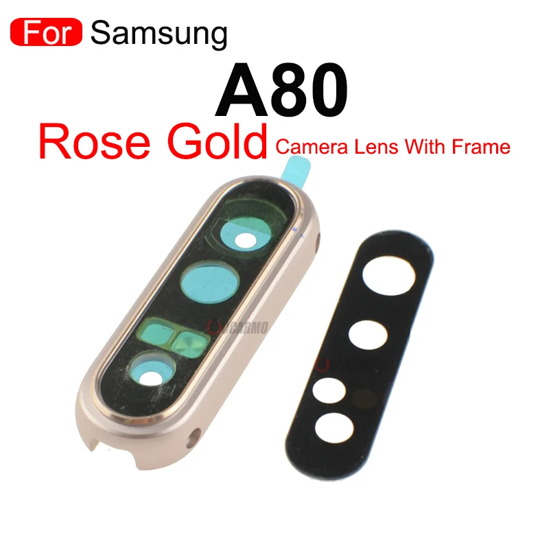 Rear Camera Glass Lens With Frame Holder For Samsung Galaxy A80 805F Replacement Parts